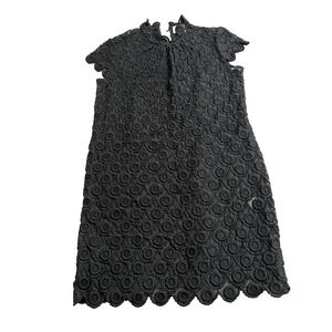 MILLY of NY 8 Flower Sheer Embroidered Black Cocktail Dress Excellent Condition